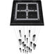 Boa LED 28 inch Black Multi Port Pendant Ceiling Light