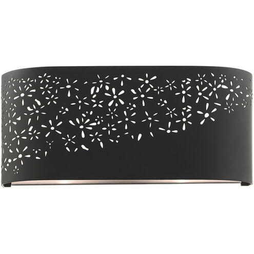 Noria 2 Light 13 inch Black ADA Vanity Sconce Wall Light