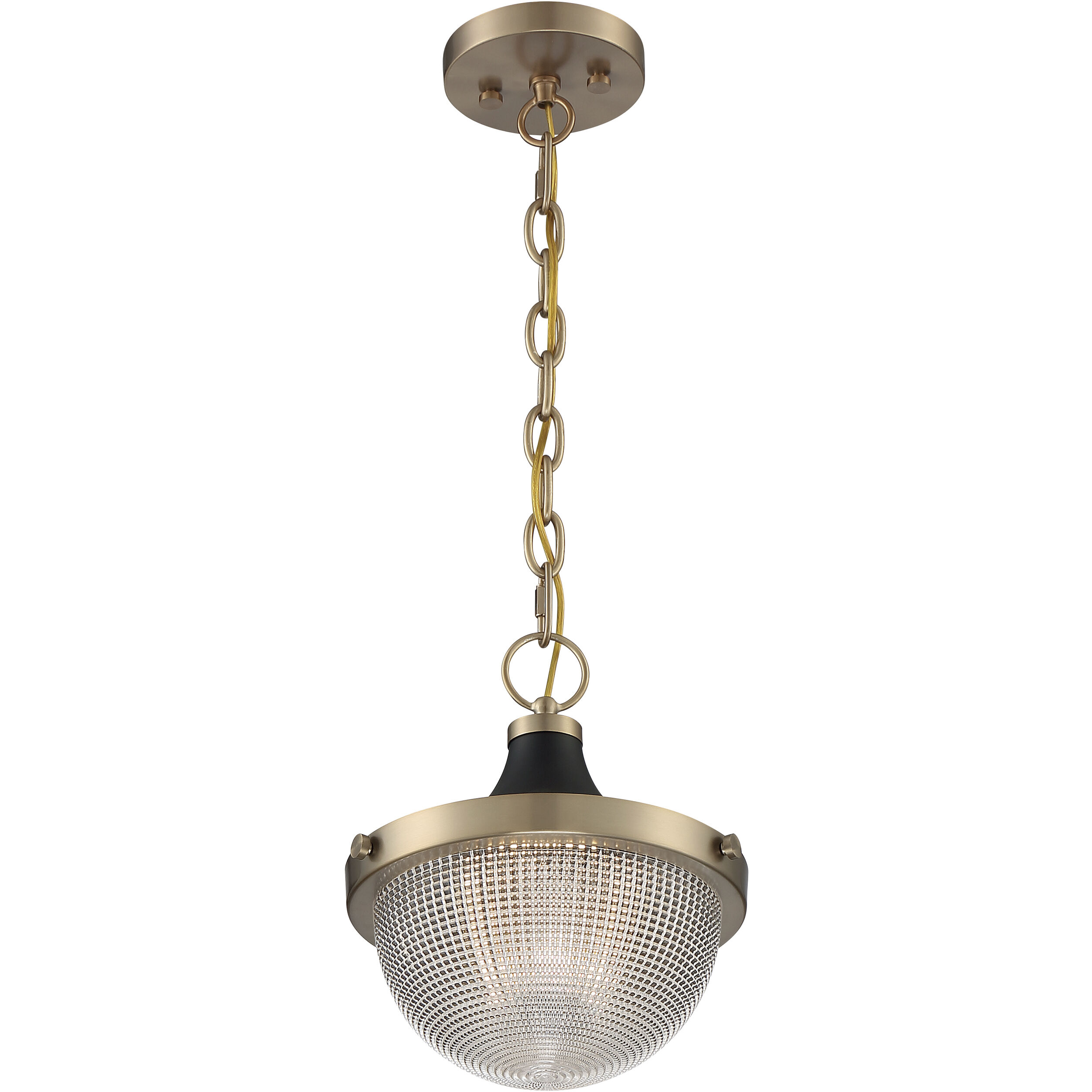 Faro 1 Light 10 inch Burnished Brass and Black Accents Pendant Ceiling Light
