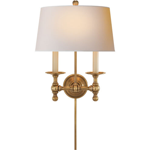 E. F. Chapman Classic 2 Light 13 inch Hand-Rubbed Antique Brass Decorative Wall Light