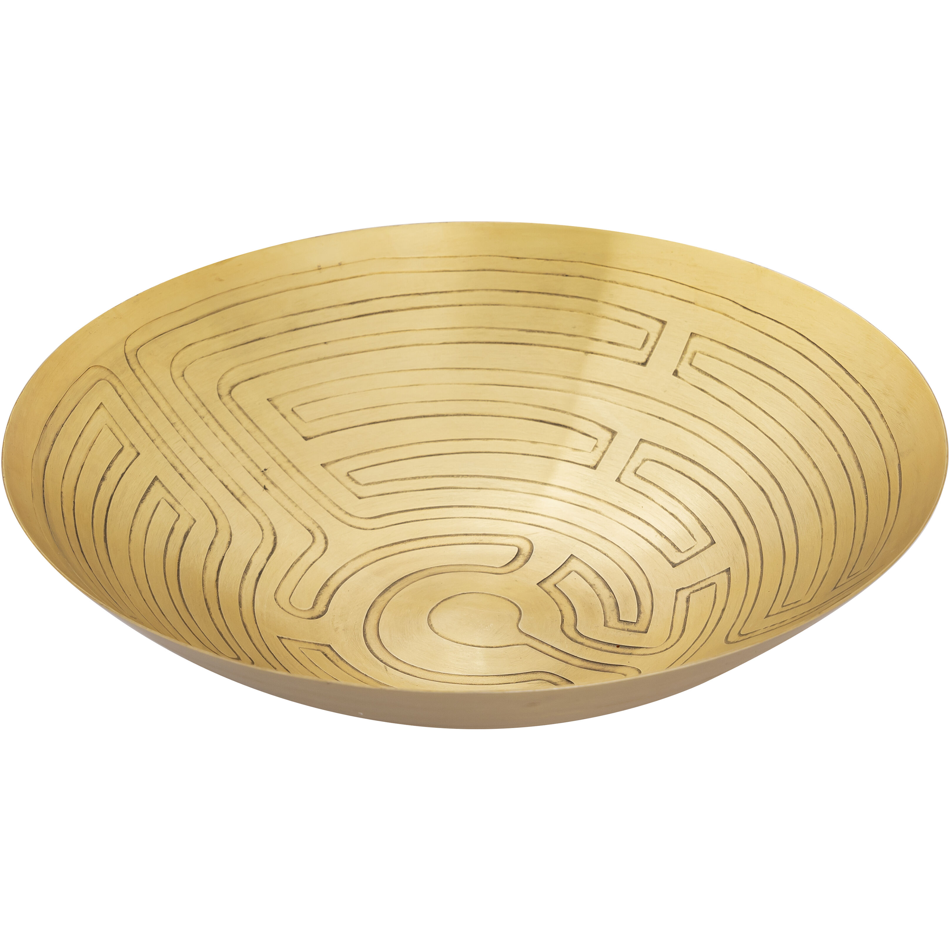 Maze 13 X 3.25 inch Bowl in Antique Brass, Set of 3