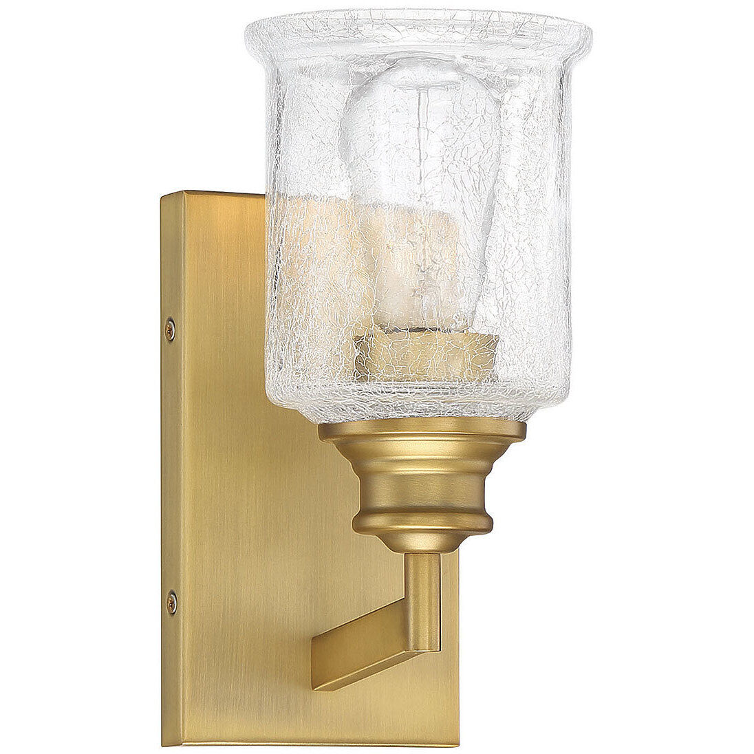 Hampton 1 Light 4.75 inch Warm Brass Bathroom Vanity Light Wall Light