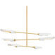 Harperrose 6 Light 48 inch Aged Brass and Soft White Chandelier Ceiling Light