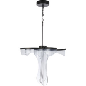 Estrella LED 27.6 inch Flat Black Pendant Ceiling Light, 5 Arm