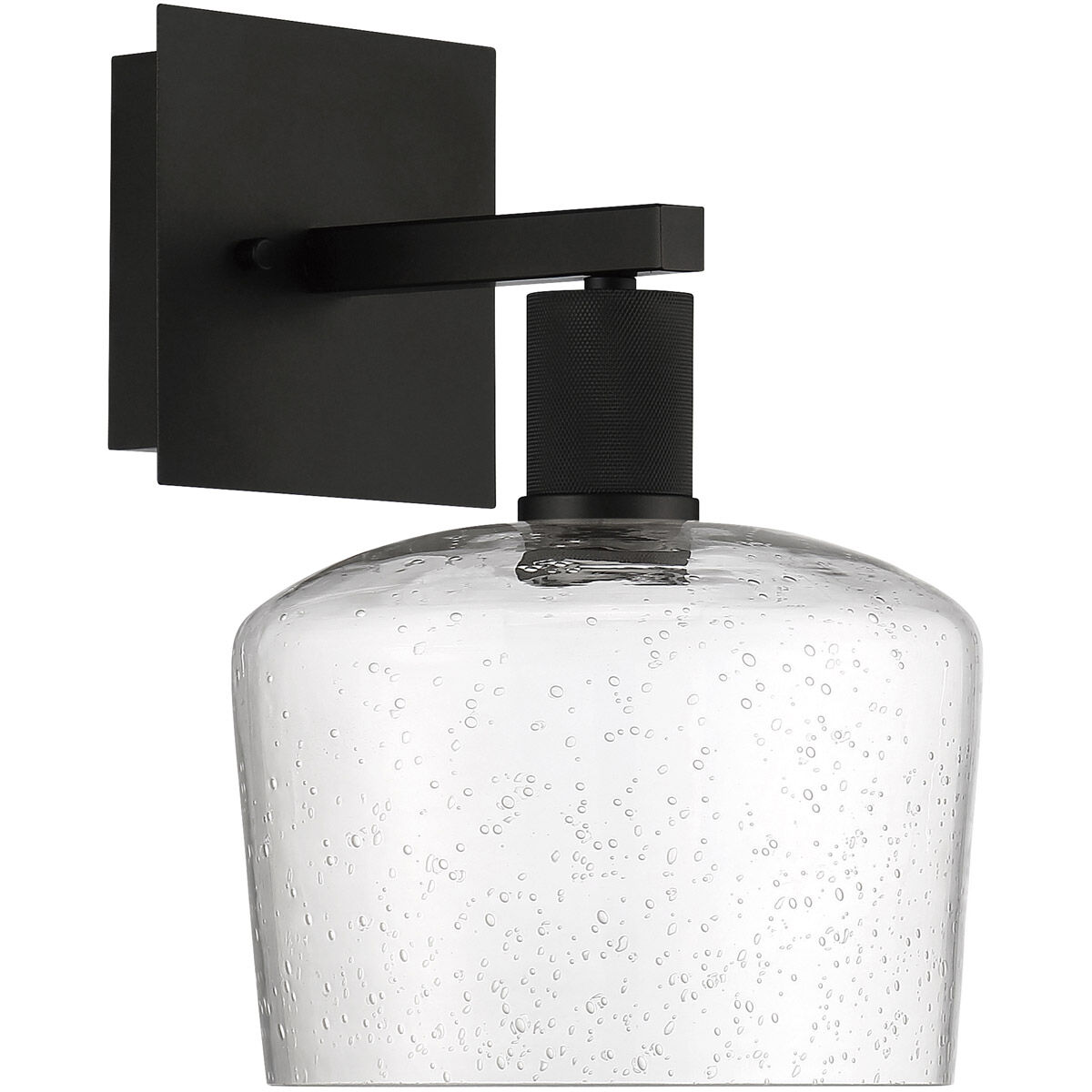 Port Nine LED 9 inch Matte Black Wall Sconce Wall Light in Seeded