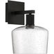 Port Nine LED 9 inch Matte Black Wall Sconce Wall Light in Seeded