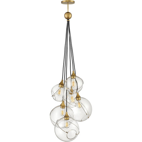 Lisa McDennon Skye 6 Light 24 inch Heritage Brass Indoor Chandelier Ceiling Light
