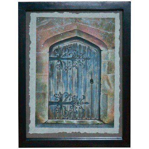 Architectural Door Multicolor with Black Framed Wall Art