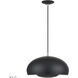 Domma 3 Light 17 inch Black with Brushed Nickel Accents Pendant Ceiling Light