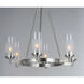 Crescendo 6 Light 25 inch Satin Nickel Single-Tier Chandelier Ceiling Light