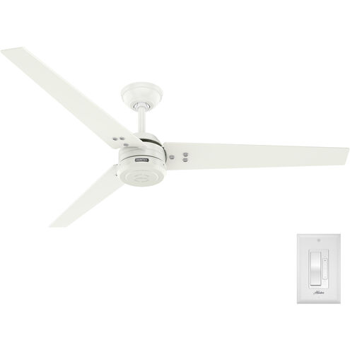 Cassius 60 inch Fresh White with Light Stripe/Fresh White Blades Outdoor Ceiling Fan