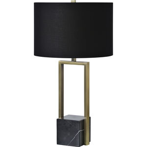 Arla 27.75 inch 100 watt Antique Brass and Black Table Lamp Portable Light