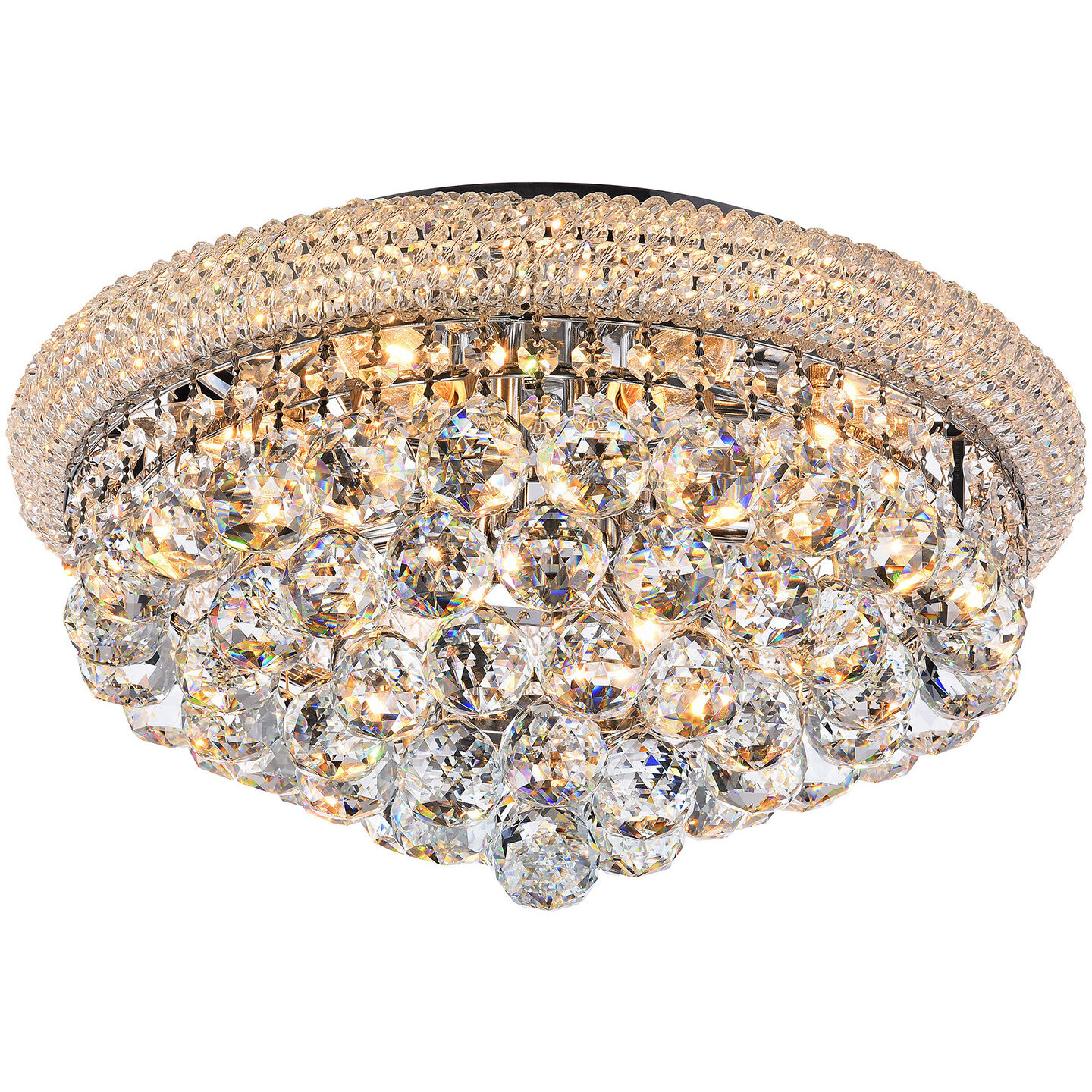 Canada 8 Light 16 inch Chrome Flush Mount Ceiling Light