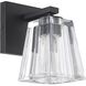 Valentin 1 Light 6 inch Matte Black Vanity Light Wall Light
