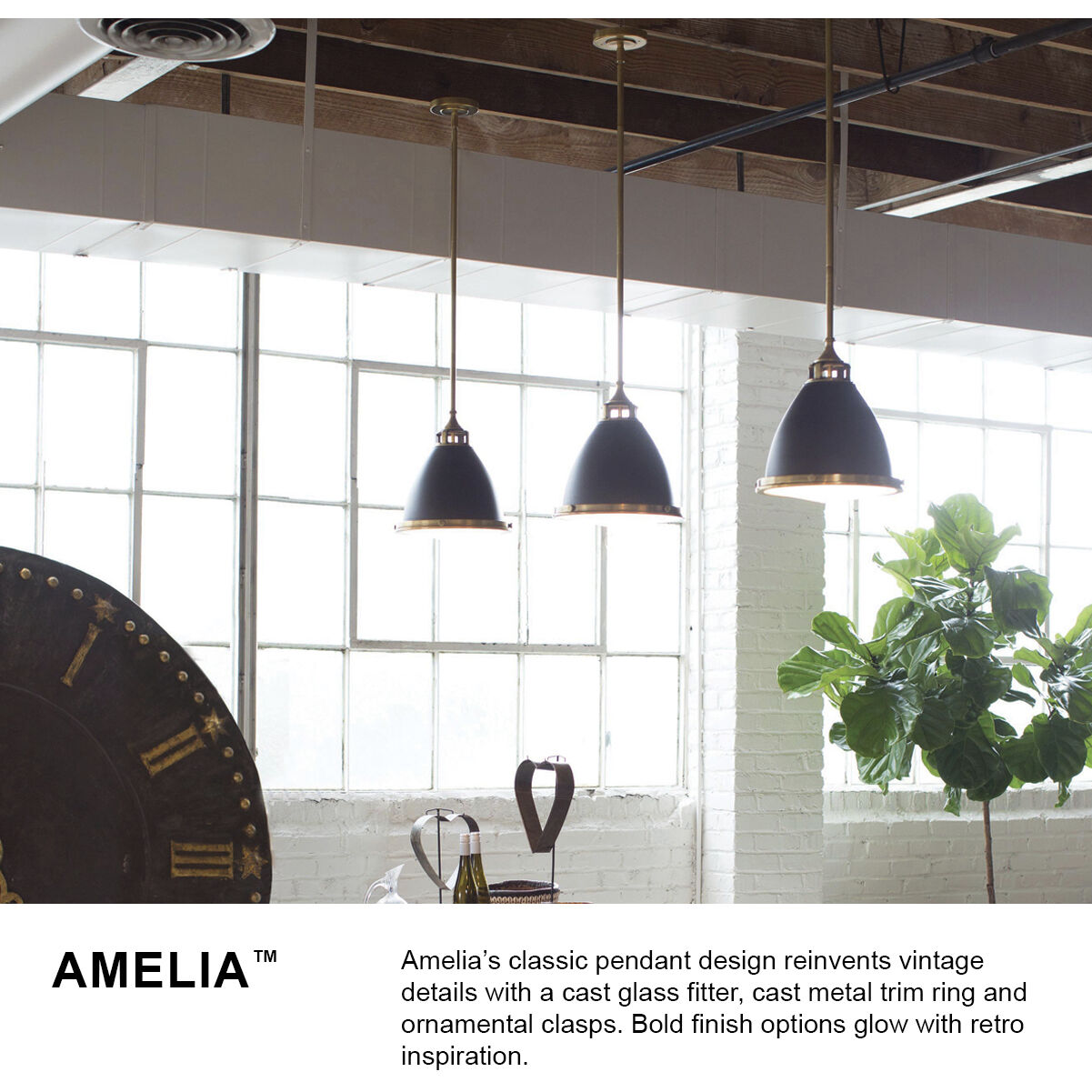 Amelia 1 Light 12.75 inch Aged Zinc with Antique Nickel Indoor Mini Pendant Ceiling Light
