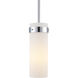 Crosby 1 Light 4 inch Polished Chrome Cylinder Mini Pendant Ceiling Light