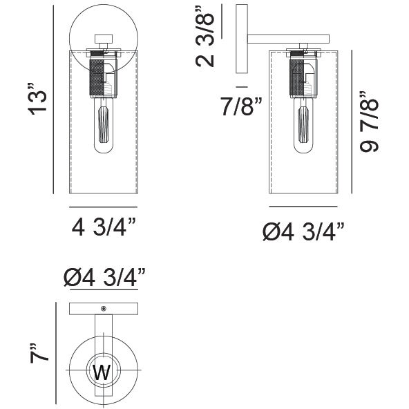 Lincoln Wall Sconce Wall Light in Matte Black