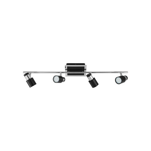 Davida-2 4 Light 120 Matte Black and Chrome Track Light Ceiling Light