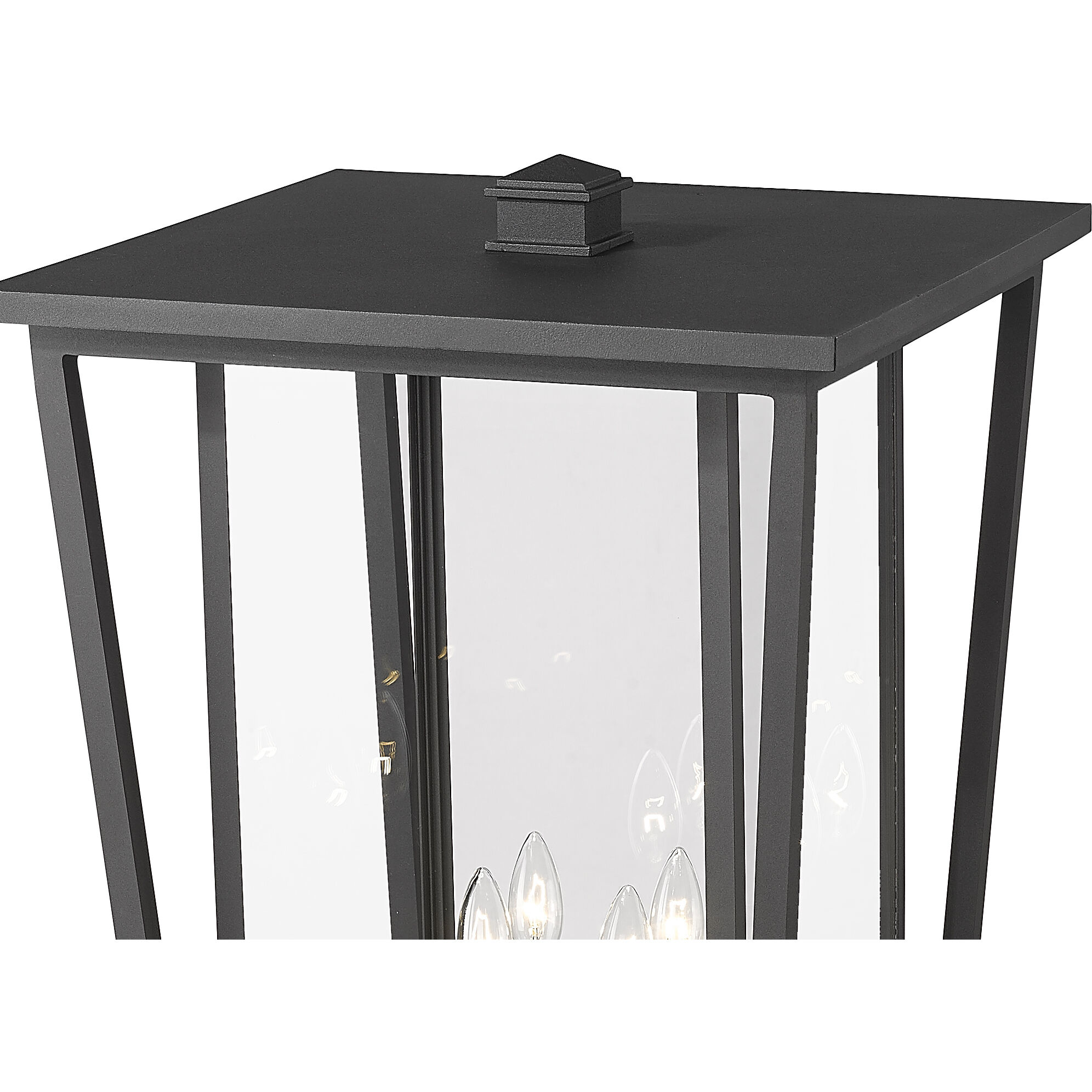 Seoul 4 Light 125.5 inch Black Outdoor Post Mounted Fixture