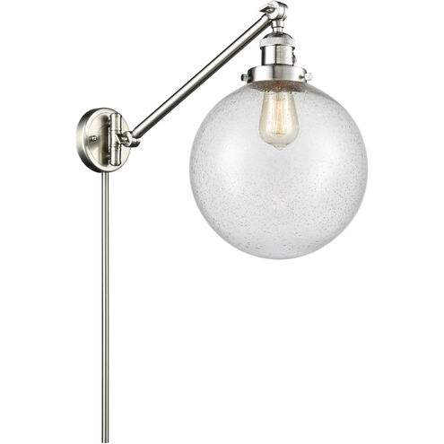 X-Large Beacon 18 inch 60.00 watt Satin Nickel Swing Arm Wall Light, Franklin Restoration