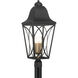 Cardigan 4 Light 28.25 inch Sand Coal and Olden Brass Outdoor Post Lantern, Great Outdoors