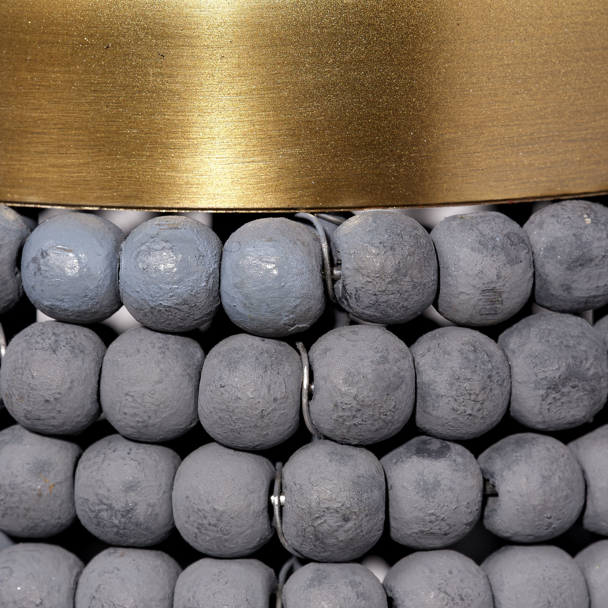 Big 3 Light 31 inch Slate Blue Wood Beads and Antique Brass Chandelier Ceiling Light