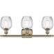 Ballston Salina 3 Light 26 inch Antique Brass Bath Vanity Light Wall Light in Incandescent, Clear Spiral Fluted Glass, Ballston