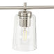 Adley 6 Light 49 inch Brushed Nickel Bath Vanity Wall Light