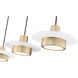 Ludo LED 52 inch Matte White and Modern Gold Linear Chandelier Ceiling Light
