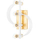 Maddie 4 Light 10 inch Gold Leaf/White Wall Sconce Wall Light