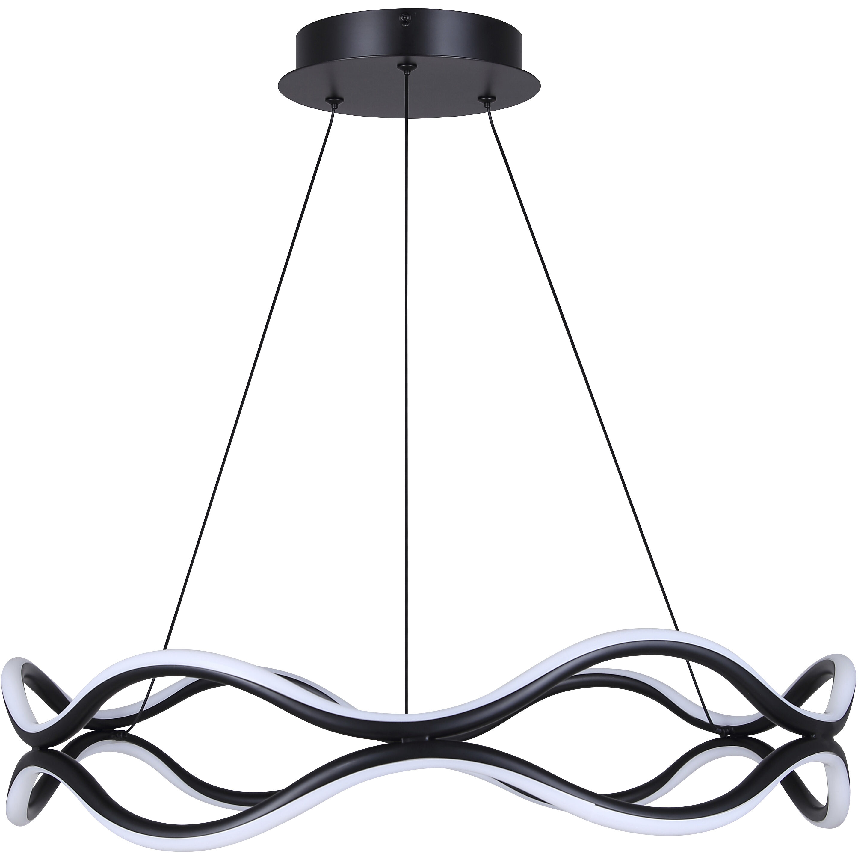 Castra LED 23.13 inch Black Chandelier Ceiling Light