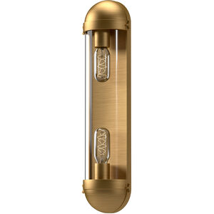 Cyrus 2 Light 6 inch Aged Gold Bath Vanity Wall Light in Aged Brass