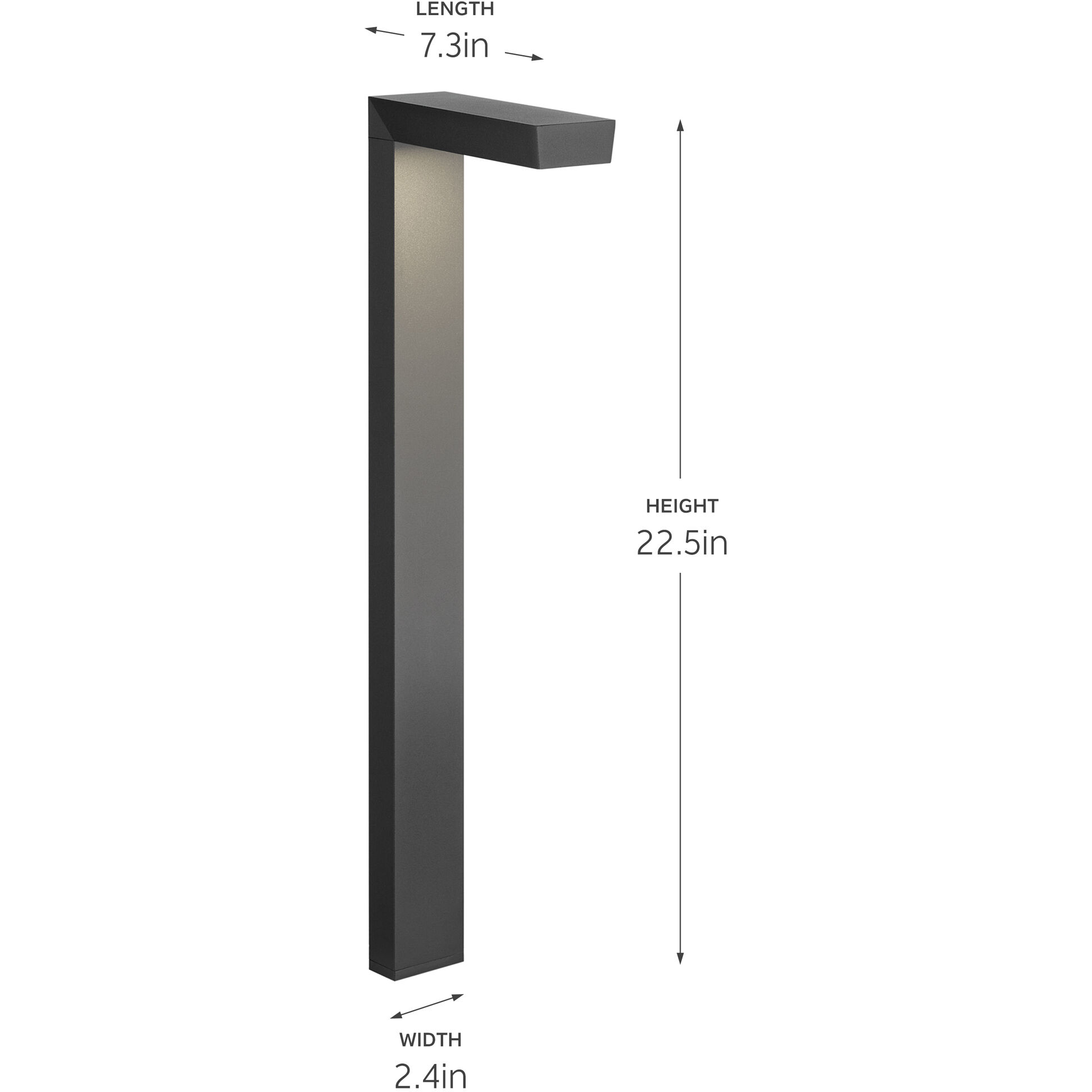Independence 12 AC/DC 2.75 watt Textured Black Ninety Degree Path Light in 3000K