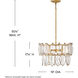 Amira 4 Light 19 inch Distressed Brass Convertible Semi Flush Ceiling Light