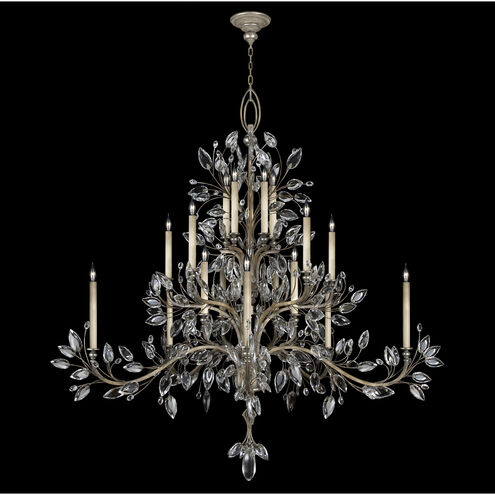 Crystal Laurel 20 Light 75 inch Silver Chandelier Ceiling Light