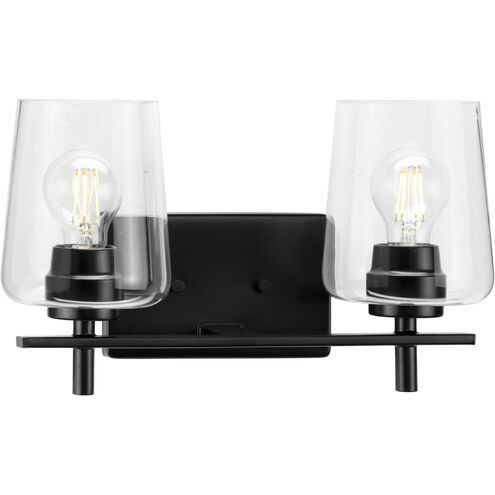 Calais 2 Light 15 inch Matte Black Bath Vanity Wall Light