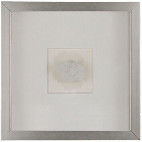 Mineral White with Clear and Silver Dimensional Wall Art