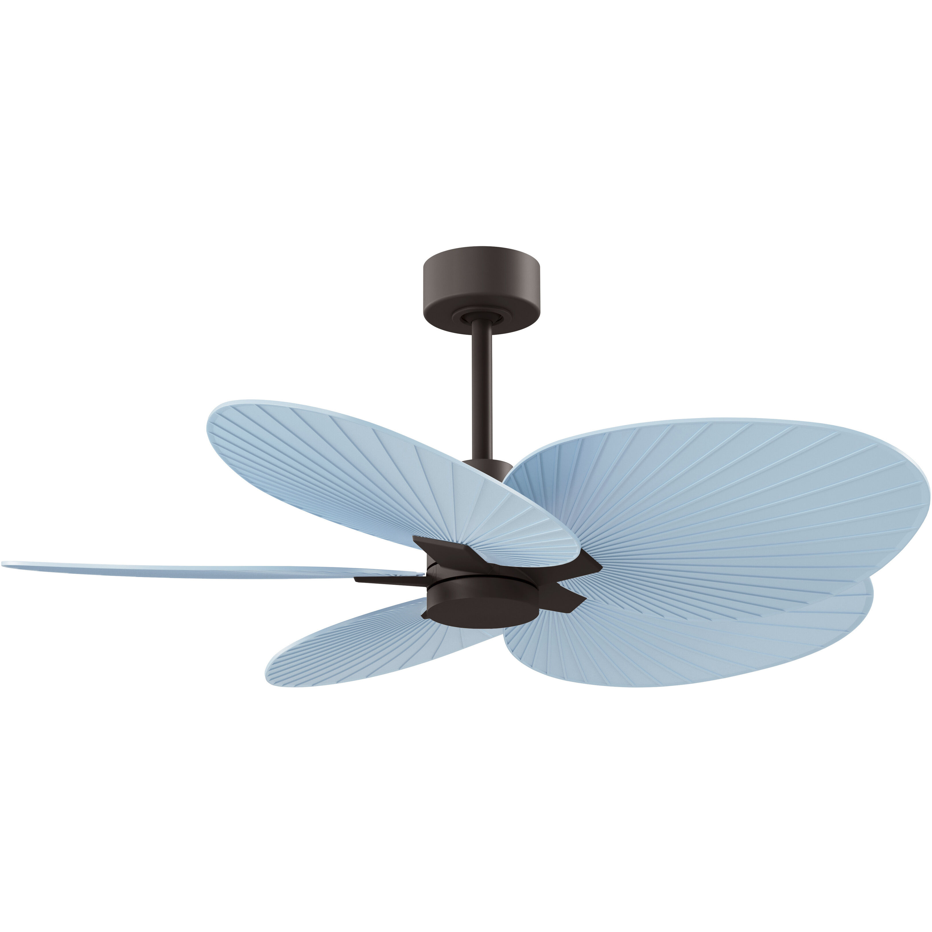 Atlas Alessandra Tropical 48 inch Textured Bronze with Light Blue Blades Ceiling Fan