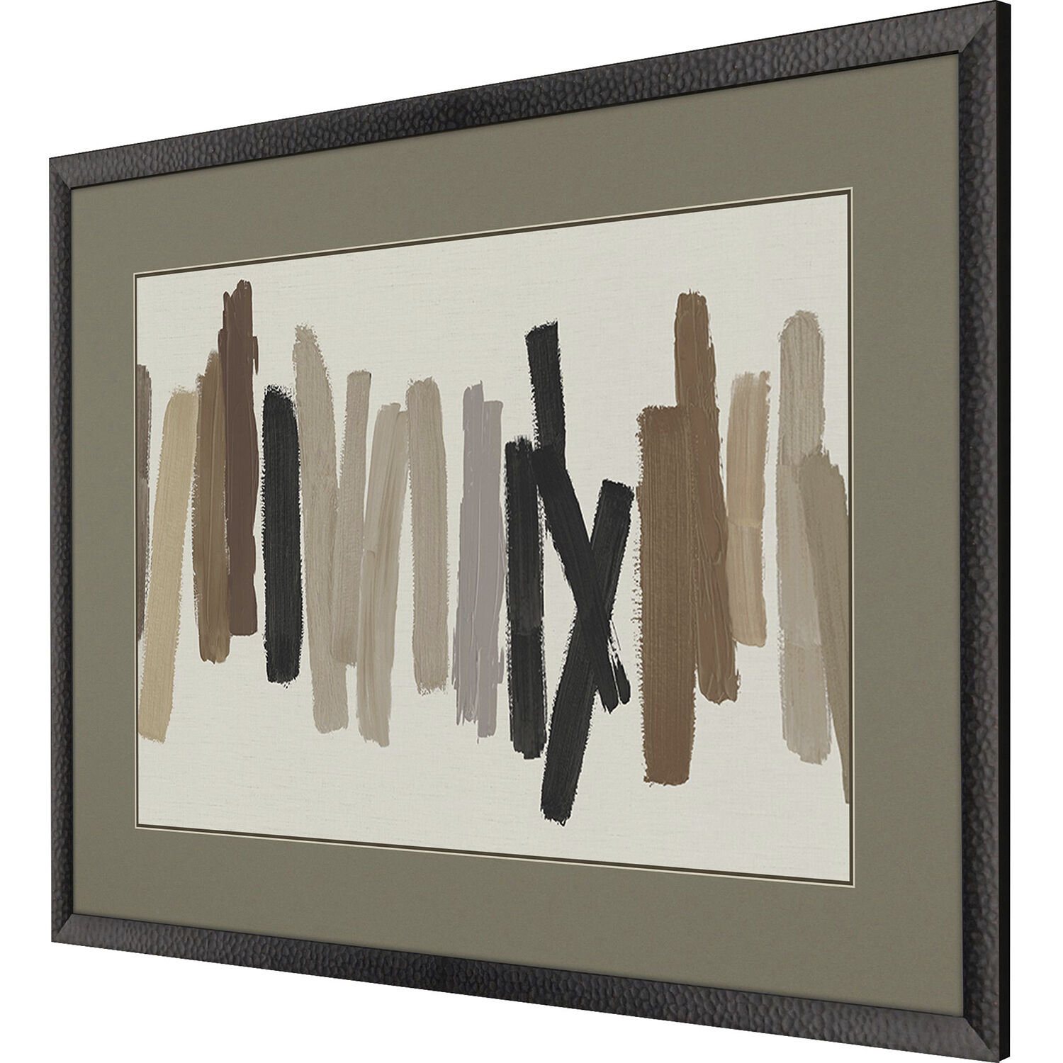 Strokes in Brown Brown and Beige and Neutral Framed Art