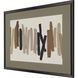 Abstract Collection Modern Rubbed Matte Espresso Wood With Honeycomb Embossing Framed Art