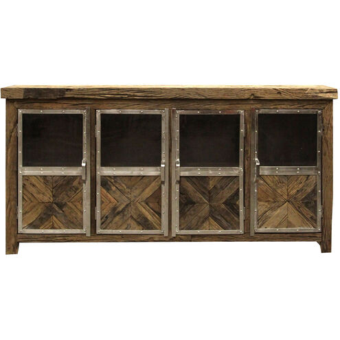 Ayers 80 X 18 inch Brown, Clear, Chrome Sideboard