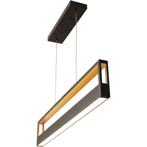 Echo LED 45 inch Black Linear Pendant Ceiling Light