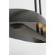 Anne-Marie Barton Remi Linear Pendant Ceiling Light in Matte Carbon and Warm Walnut