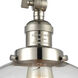 Franklin Restoration XX-Large Beacon LED 12 inch Polished Nickel Semi-Flush Mount Ceiling Light in Clear Glass, Franklin Restoration
