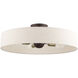 Venlo 4 Light 22 inch Bronze with Antique Brass Accents Semi Flush Ceiling Light 