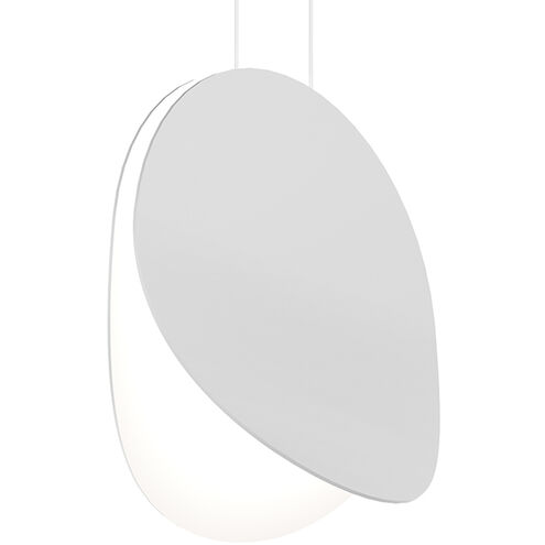 Malibu Discs LED 14 inch Satin White Pendant Ceiling Light
