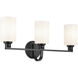Gioe 3 Light 24.25 inch Black Vanity Light Wall Light