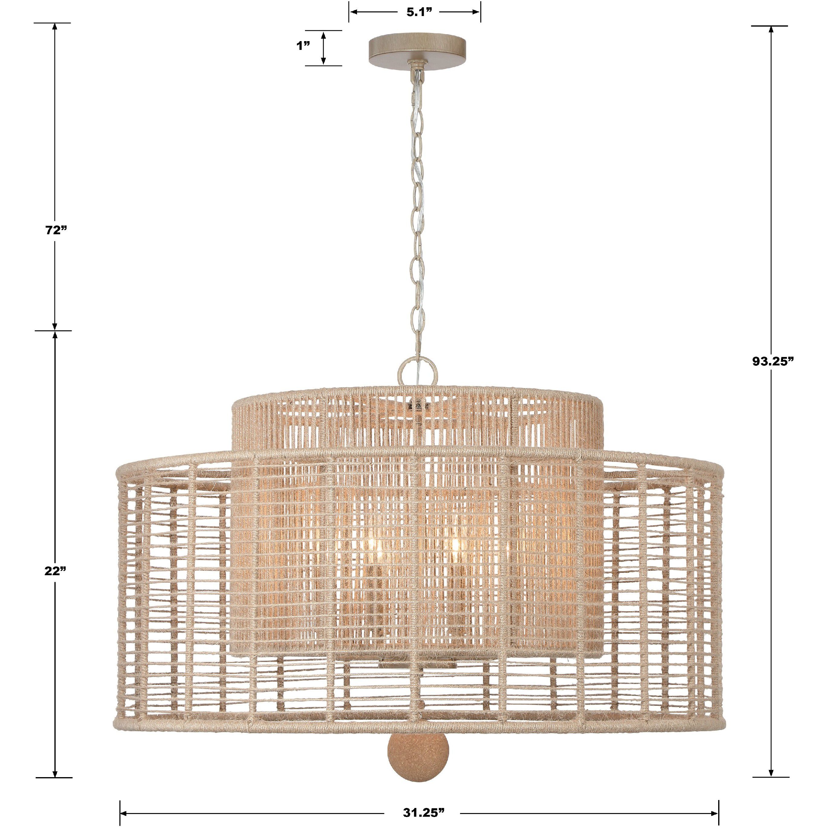 Jayna 8 Light 31.25 inch Burnished Silver Chandelier Ceiling Light