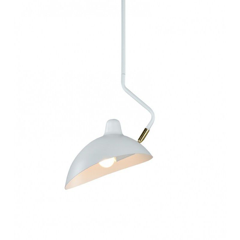 Droid 1 Light 9.25 inch White and Brushed Gold Pendant Ceiling Light