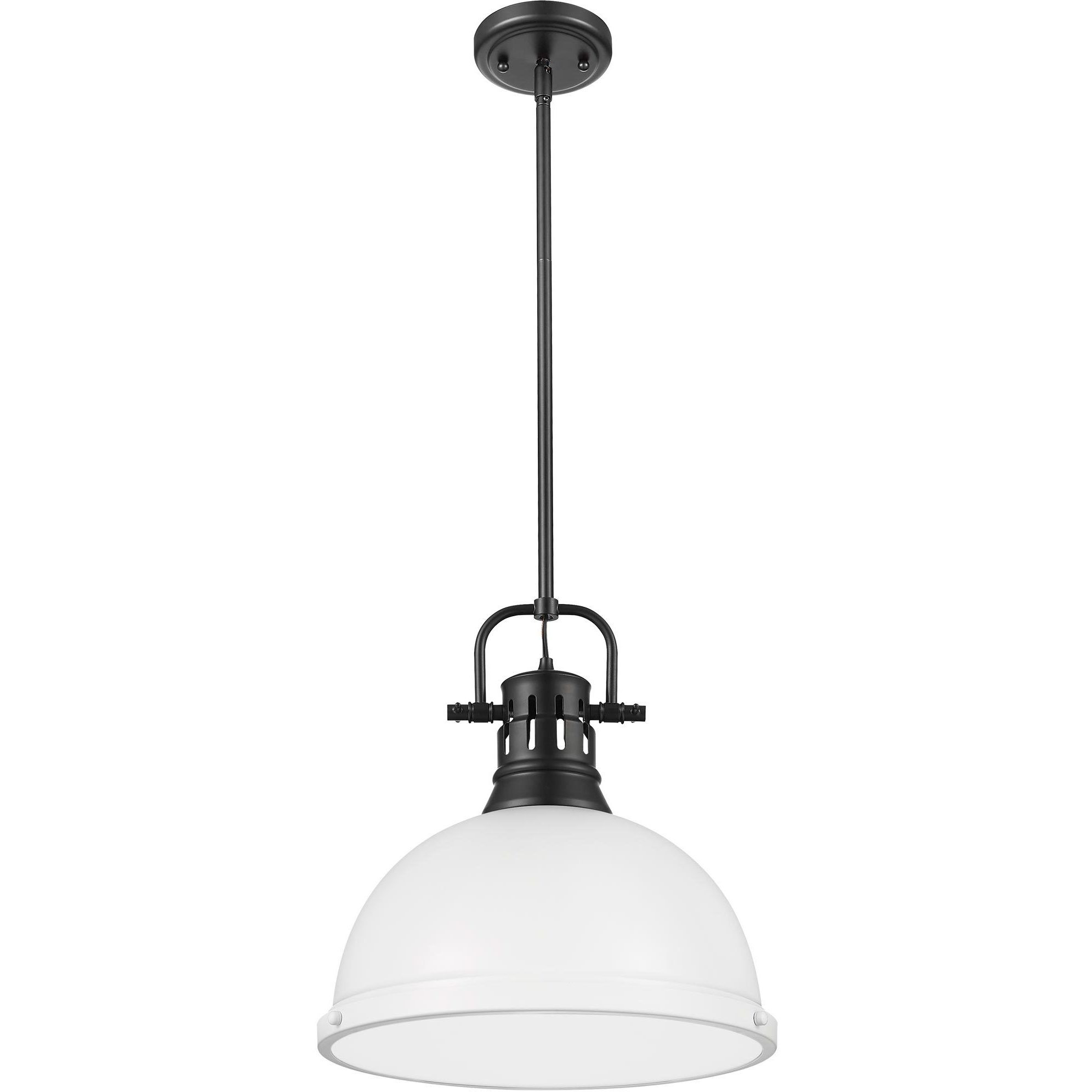 Yep Duncan 1 Light 14 inch Matte Black Pendant Ceiling Light in Matte White